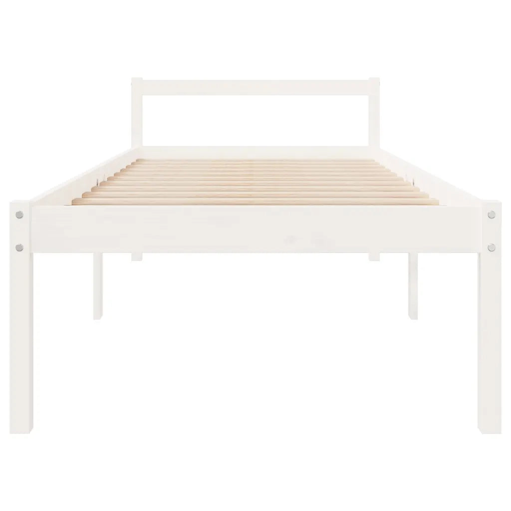 Giroletto Bianco in Legno Massello di Pino 90x190 cm 3FT Single cod mxl 62082