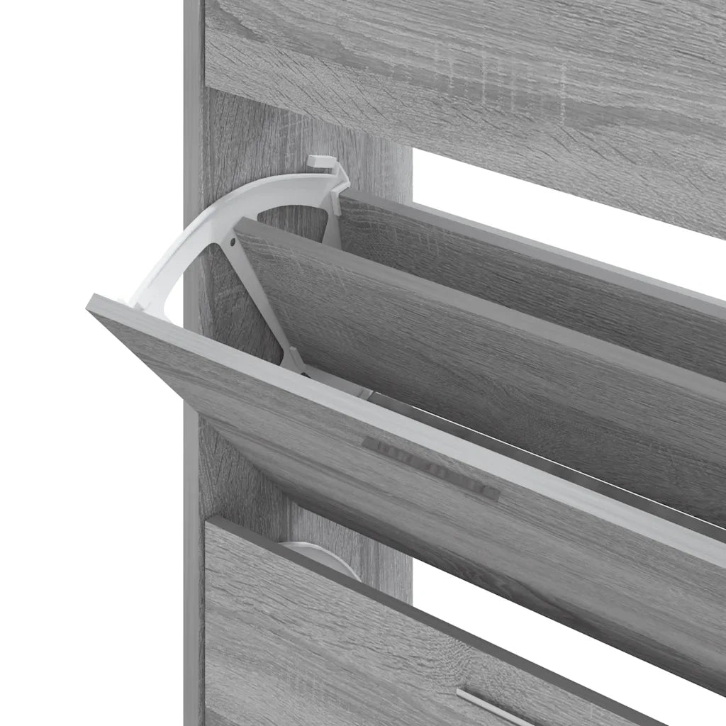 Scarpiera Grigio Sonoma 63x24x103 cm in Legno Multistrato 342556