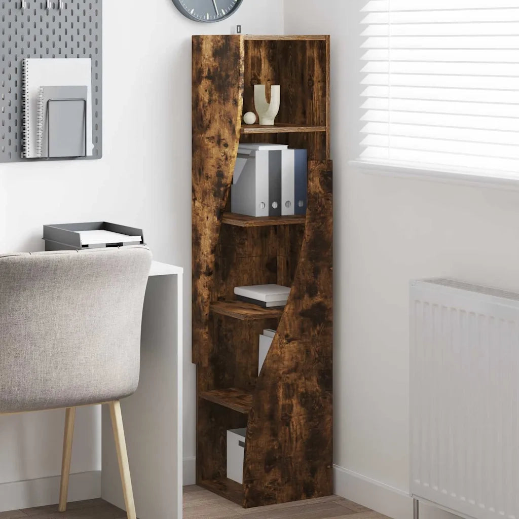 Mobile angolare Rovere fumé 32x32x140cm Legno multistrato 889880