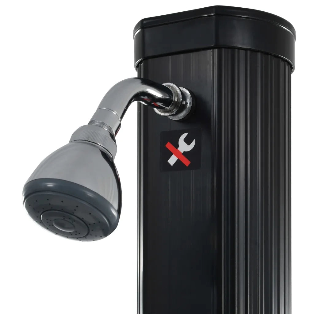 Doccia ad Energia Solare Pieghevole Nera 214 cm 23 L 91719
