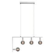 TWIN Sospensione design moderno in metallo, colore Bianco opaco, attacco E27, IP20, 75W - Rossini Group