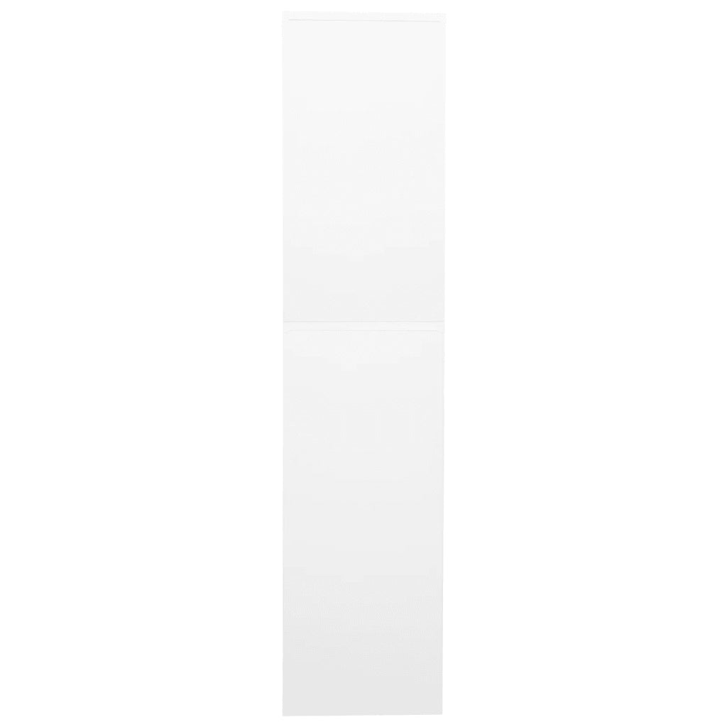 Armadio per Ufficio Bianco 90x40x180 cm in Acciaio e Vetro cod mxl 39418