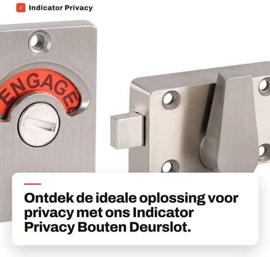 Fermoporta Indicatore Privacy in Acciaio Inossidabile - Grendine - Zinklegering - per Porta Interna - Adatto per Spessore di Porta 12-18 mm - Fermoporta Indicatore