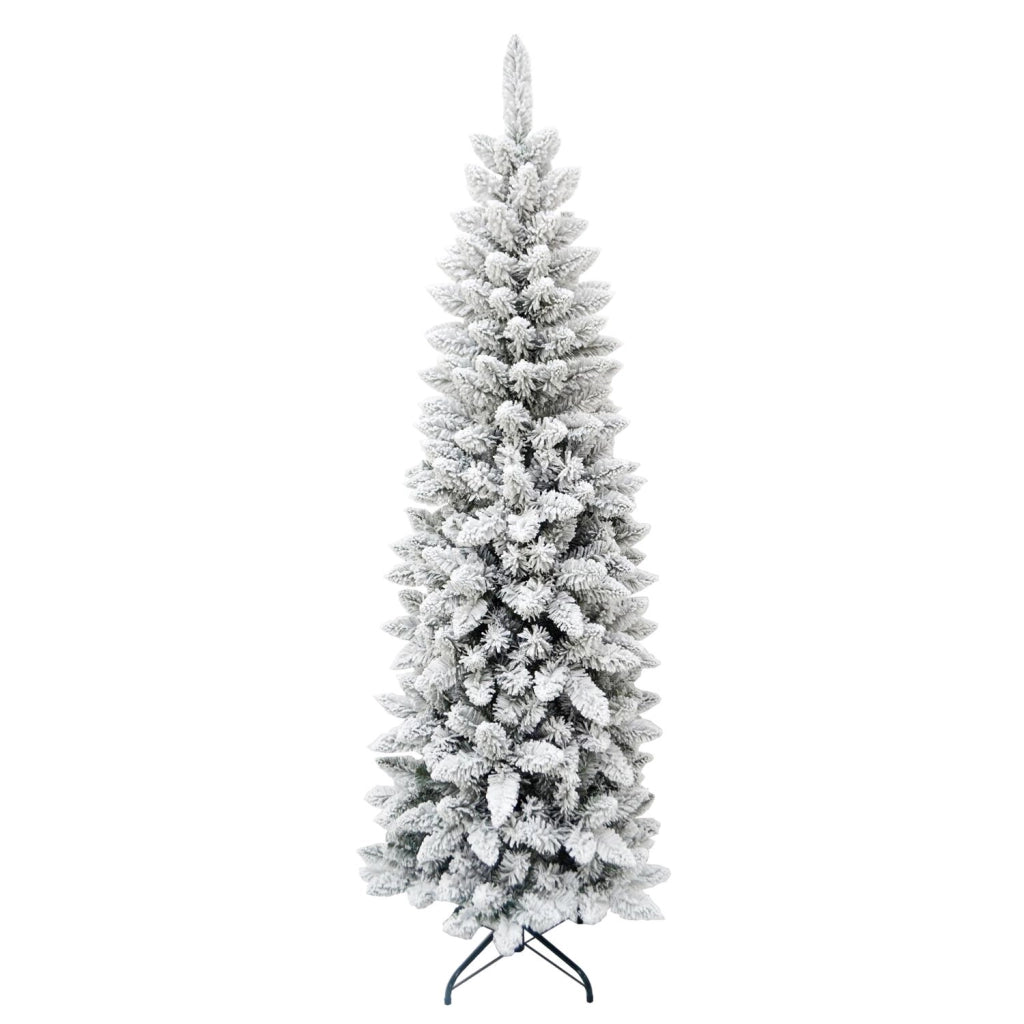 MAURY'S ALBERO DI NATALE EXTRA SLIM INNEVATO ALTEZZA 180 CM CON 479 RAMI
