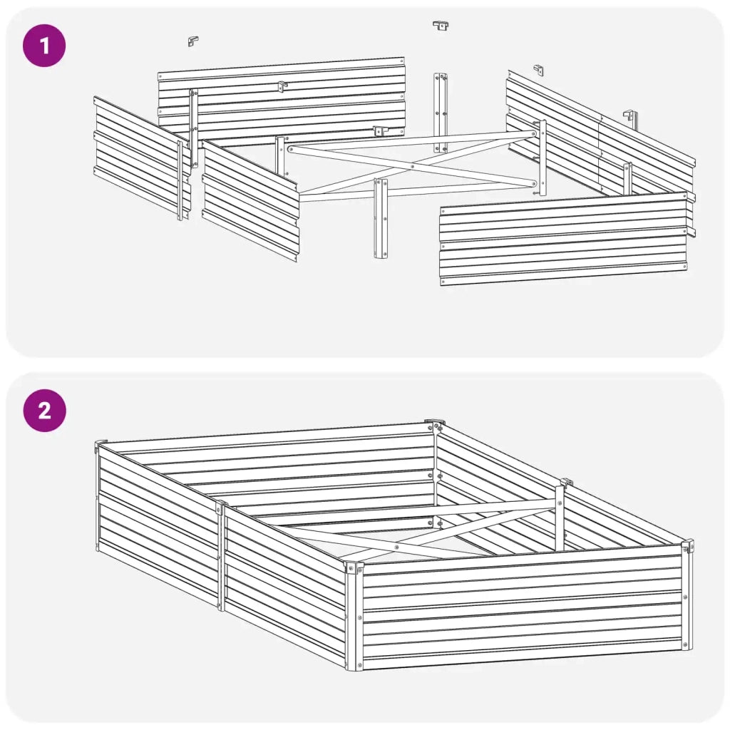 Letto rialzato da giardino Marrone legno 160 x 80 x 24 cm 8006471