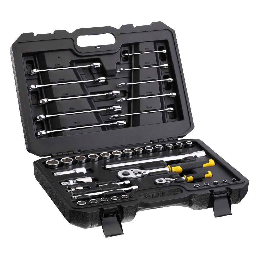Stanley STMT82832-1 Set Chiavi a Bussola e Chiavi Combinate 41 Pezzi 1/4" e 1/2"