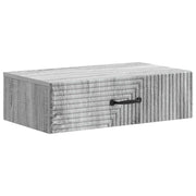 Tavolino da Parete Laterale Grigio Sonoma 59 x 34,5 x 17 cm