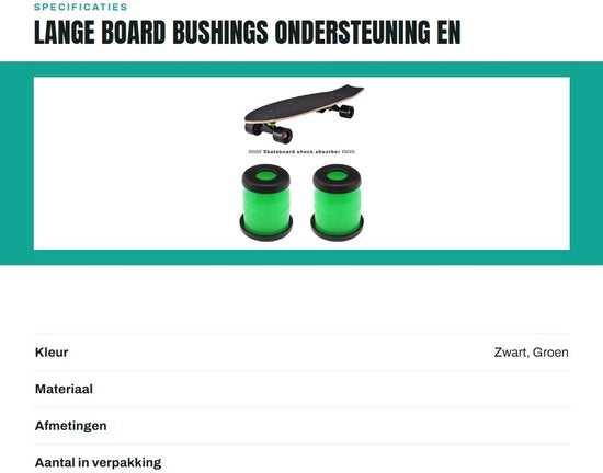 Kit di ricostruzione per skateboard - 12 pezzi - 90A durezza - Cuppelle di pivot - Ammortizzatori di shock - Beringhe di alta qualità - Prestazioni elevate