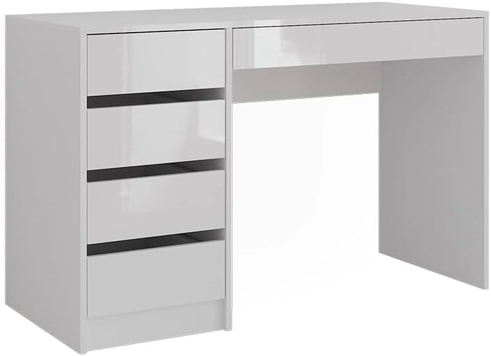 Tavolo da toeletta Sherry, Bianco/bianco lucido, 119.8 cm
