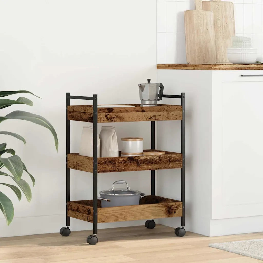 Carrello da Cucina Legno vecchio 50 x 30 x 70 cm 869108