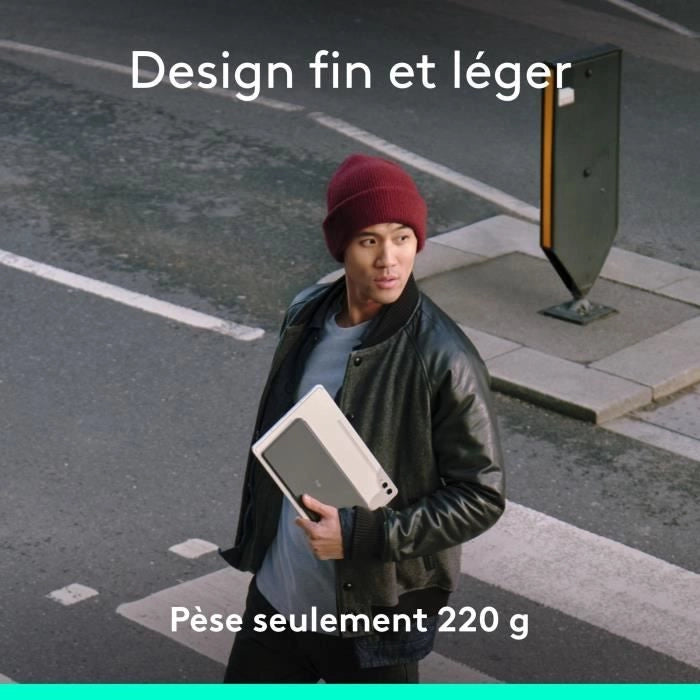 Tastiera portatile - Wireless - Logitech - Keys-To-Go 2 - per Tablet - AZERTY - Grafite