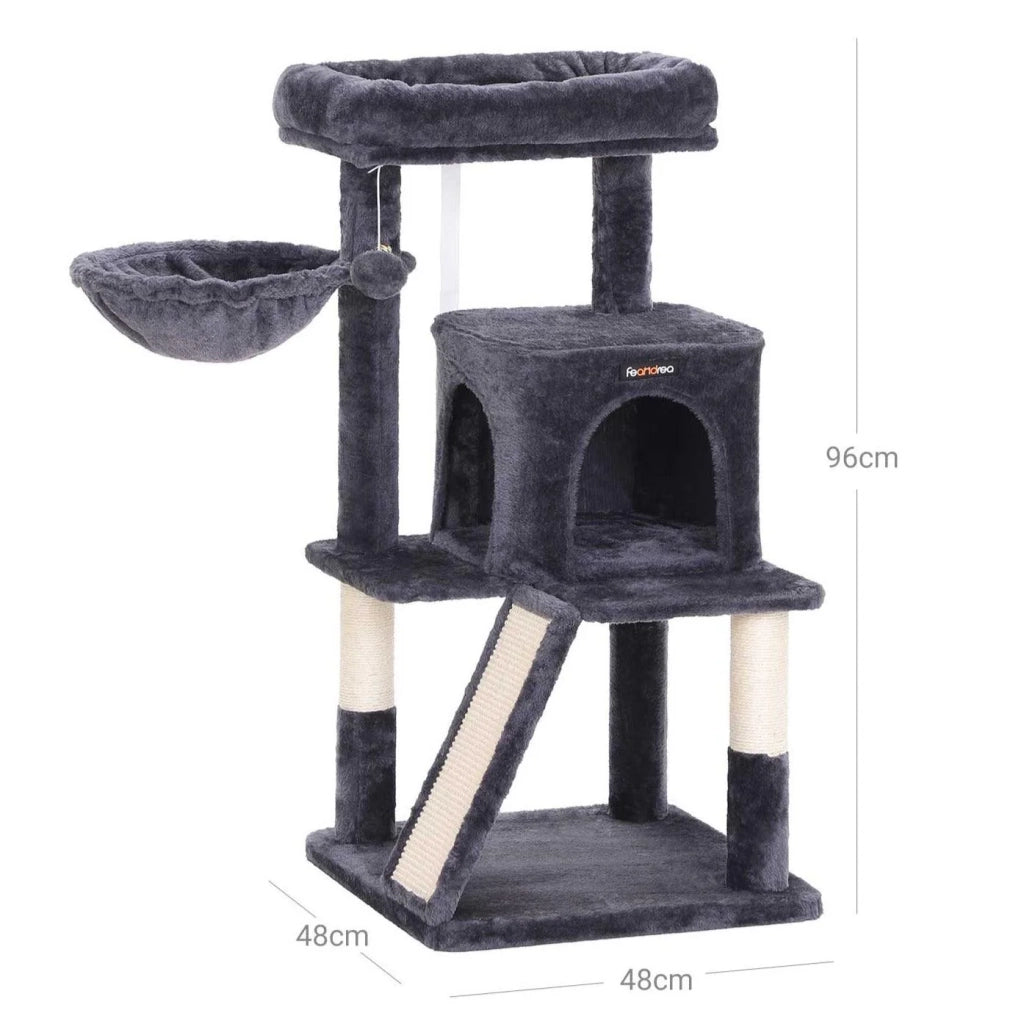 Tiragraffi a torre con piattaforma alta 96 cm grigio antracite 12_0001160