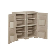 MOBILE MULTIUSO 2 ANTE TALPA 79X43X85,5 CM CON 2 MODULI E 4 TASCHE LATERALI – ARMADIO ORGANIZZATORE CON RIPIANI E ANTE LISCE PER CASA