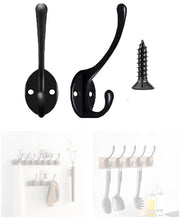 Hanger a muro multifunzionale 6 pezzi - Hanger a muro fissabile - Multifunzionale - Hanger a muro con chiodo a molla - Capacità di carico - Per giacche/cappelli - Hanger a muro per parete