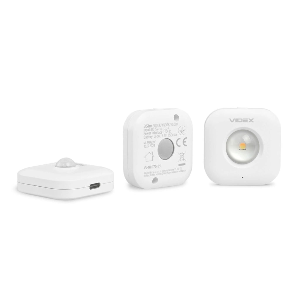 Luce LED notturna USB-C con sensore PIR Videx VL-NL075-21