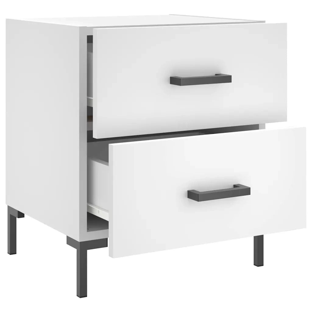 vidaXL Comodini 2 pz Bianchi 40x35x47,5 cm in Legno Multistrato
