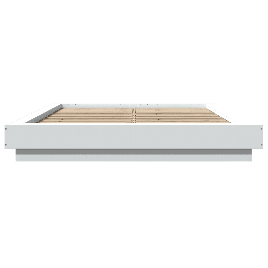 Giroletto con Luci LED Bianco 140x200 cm in Legno Multistrato 3281098