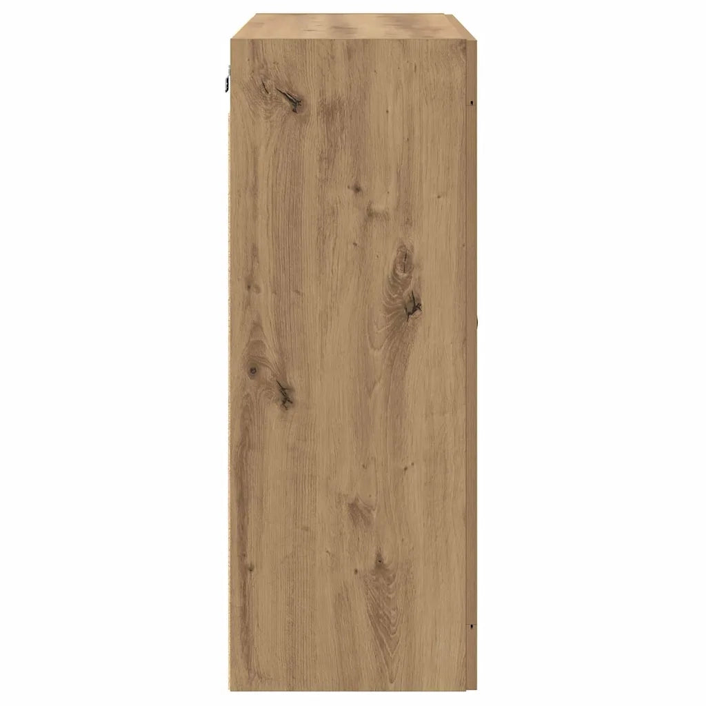 Armadietto a Muro | Mobile a muro 2 pz Rovere artigianale 69,5 x 34 x 90 cm