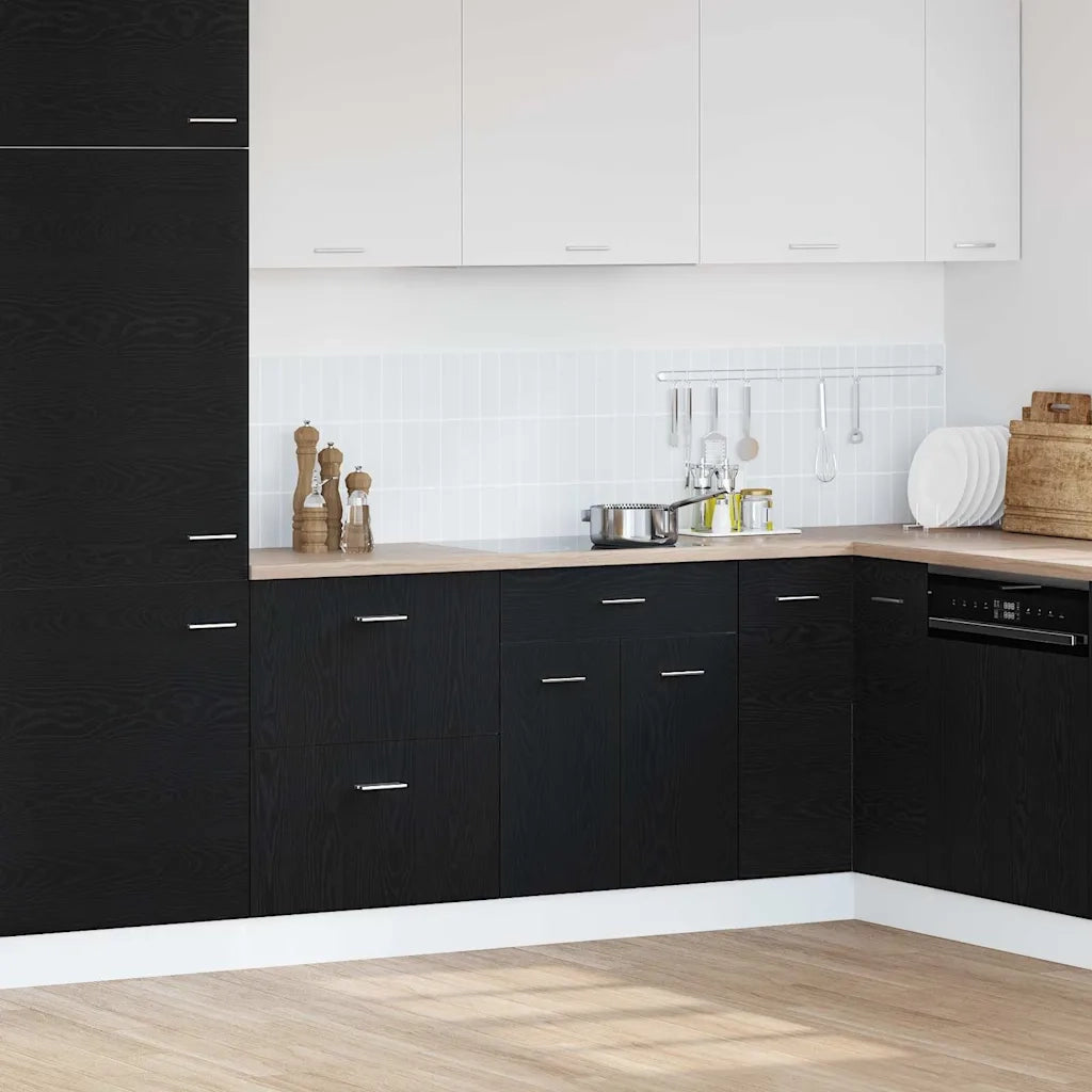 vidaXL Armadio Base con Cassetto Rovere nero 60 x 46 x 81.5 cm