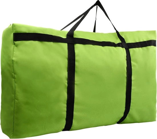 Tas di stoccaggio extra grande con maniglia, 180 litri, impermeabile per traslochi, cassetti di sotto, contenitore di stoccaggio per lenzuola, coperte, abiti, cuscini, organizzatore di viaggio, verde