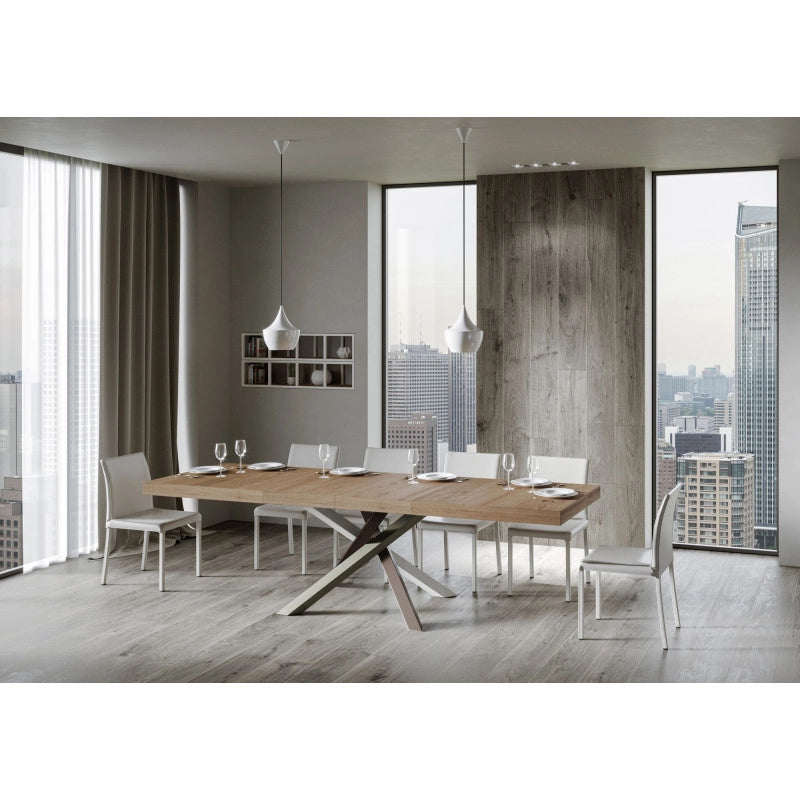 Tavolo allungabile 200/460x90 cm Volantis Premium telaio Multicolore 4/C - Quercia Natura