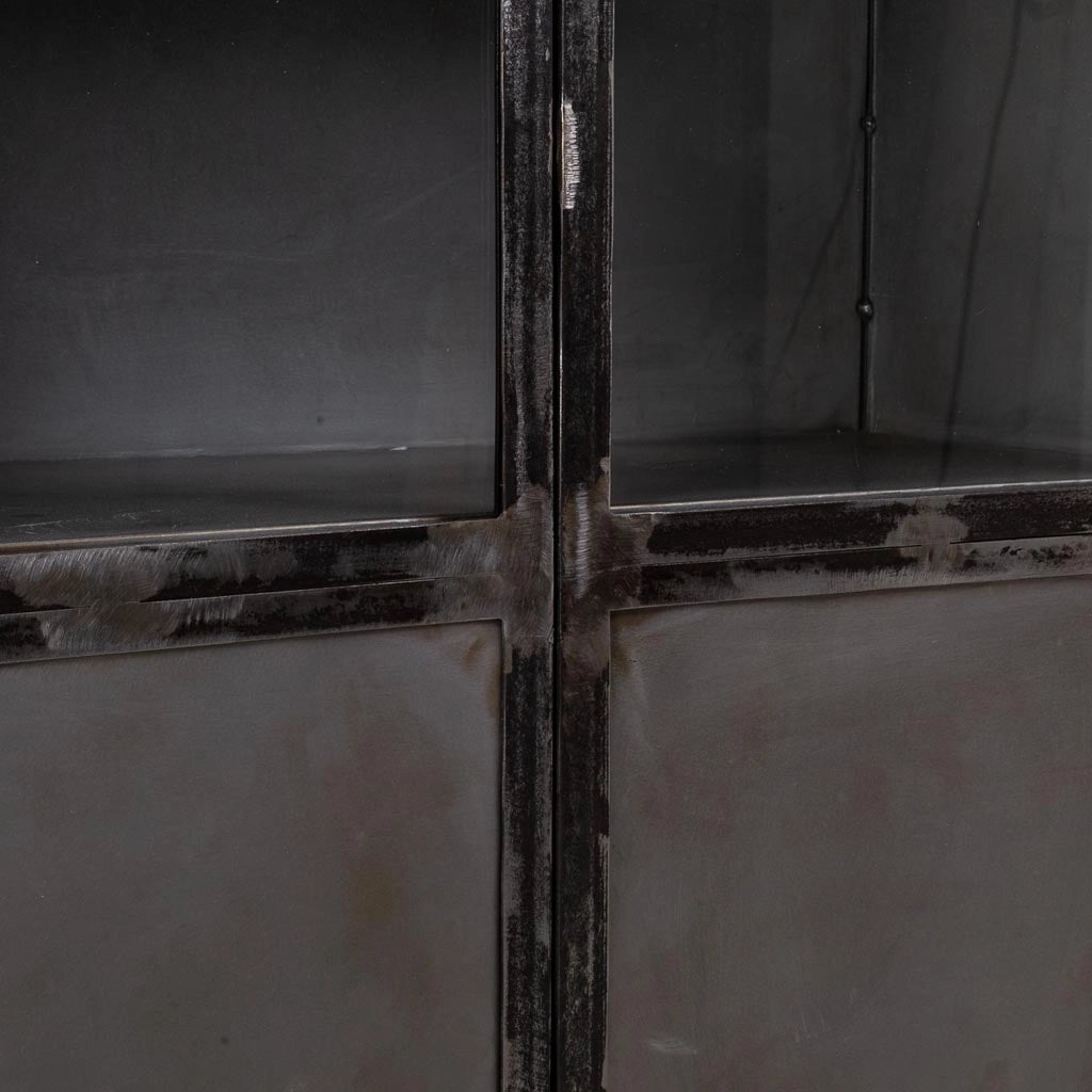 Vetrina in metallo nero 90x40x190h