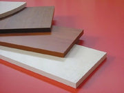 MENSOLA IN LEGNO 5 PZ. BORDO SQUADRATO CM.100X20X1,8 COLORE ACERO