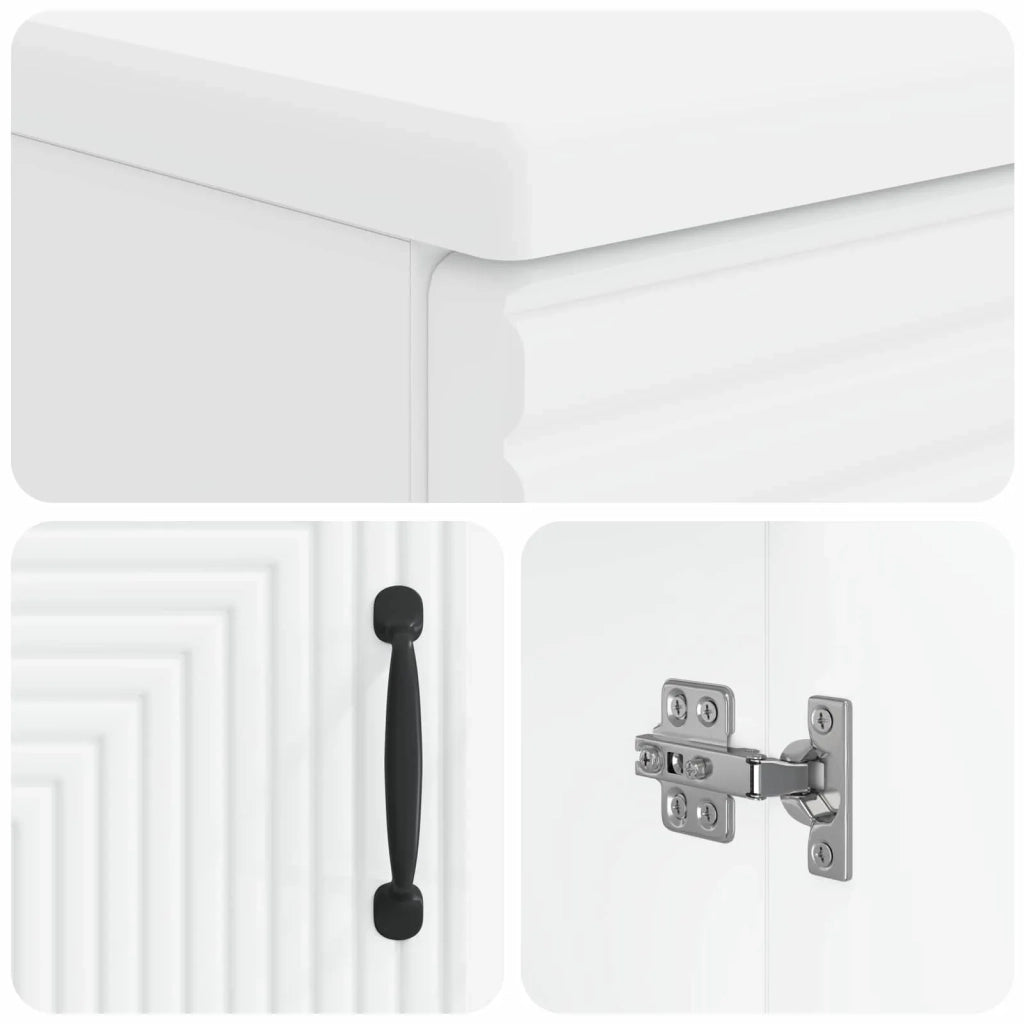 Armadio per Lavabo da Bagno HAARLEM Bianco 59,5 x 31,5 x 59 cm 896785