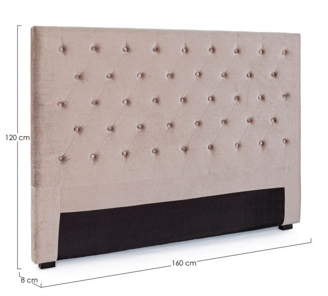 Testiera Letto Caspar Grigio Chiaro 160 in Legno