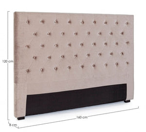 Testiera Letto Caspar Grigio Chiaro 160 in Legno