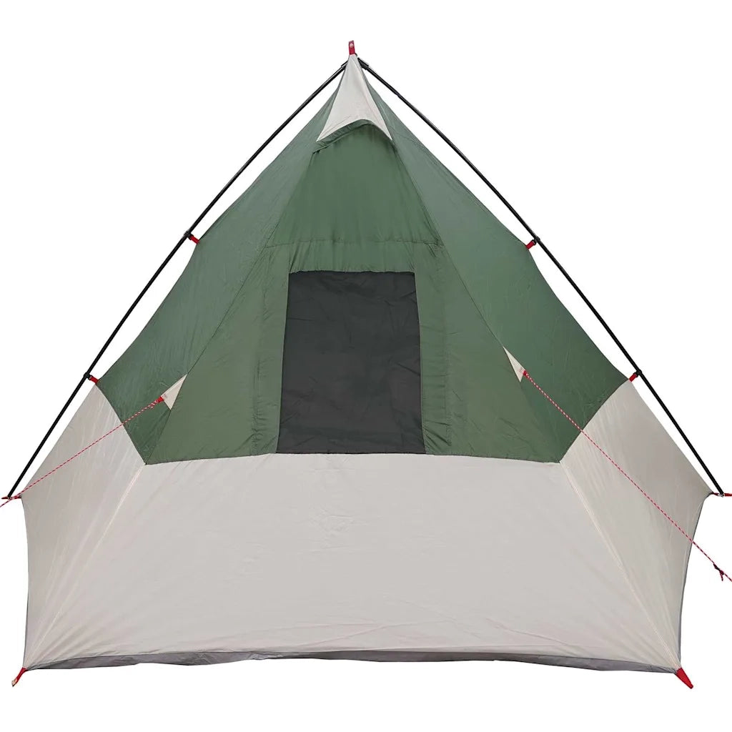 vidaXL Tenda con tetto Altro Verde e Nero 383 x 338 x 217 cm