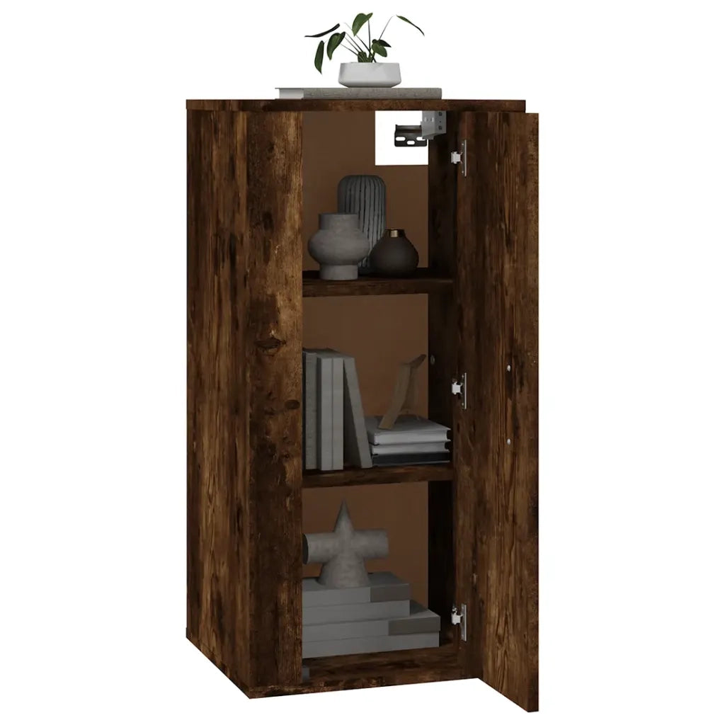 Mobile Porta TV a Parete Rovere Fumo 40x34,5x80 cm 816677