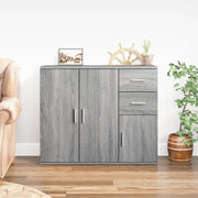 Credenza Grigio Sonoma 91x29,5x75 cm in Legno Multistrato 823275
