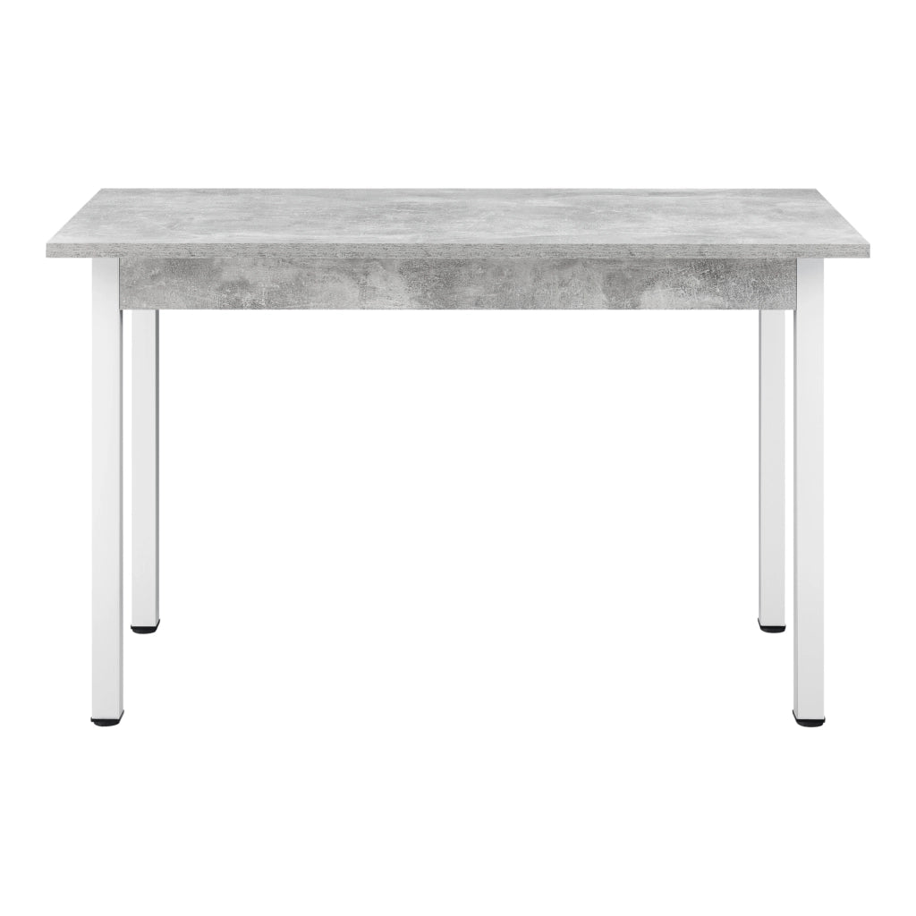 Tavolo da Pranzo Den Haag 120 x 60 cm Effetto Cemento / Bianco [en.casa]