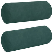 Cuscini a rullo 2 pz | Cuscini per sedie Verde Scuro ? 15 x 40 cm Tessuto in Cords
