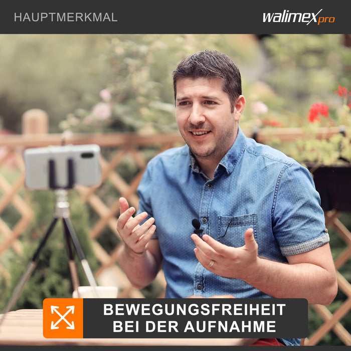 Boya M2 microfono a clip per iOS piccolo e potente microfono lavalier 50 Hz 20 kHz per dispositivi iOS, cavo adattatore Lightning adatto anche alla digitalizzazione nero