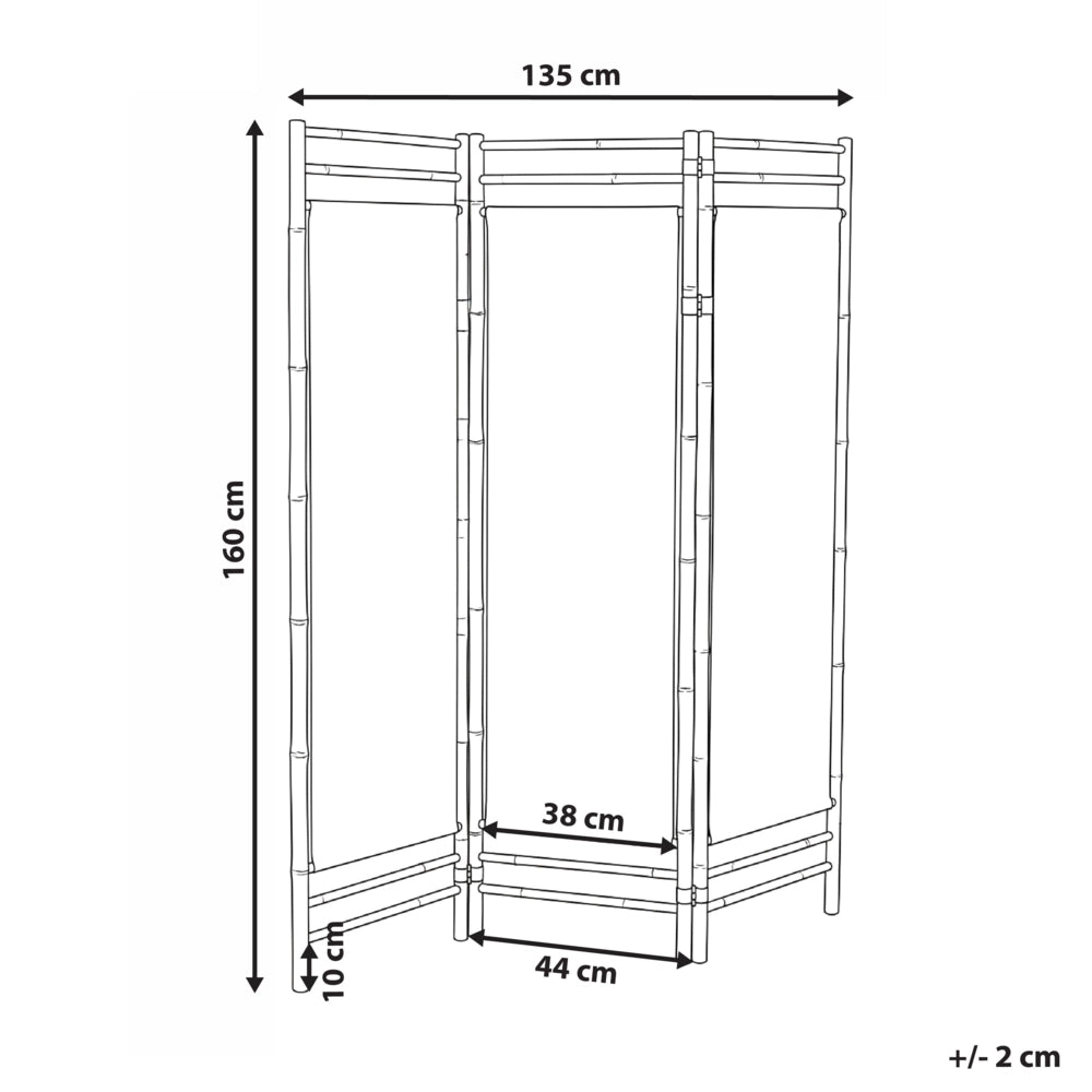 Divisorio a 3 pannelli Marrone chiaro Bambù 135 x 160 Divisorio in legno naturale Japandi Schermo organico Schermo per camera da letto