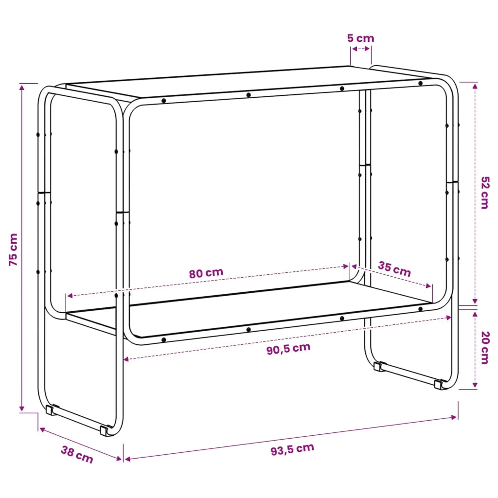 Credenza Rovere Artigianale 93.5 x 38 x 75 cm 8007965
