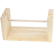 Organizzatore per oggetti in legno - Rastrello a fili - Organizzatore - Corda macramé - Corda per filati - Dimensioni 20x10x13 cm - Rastrello a fili