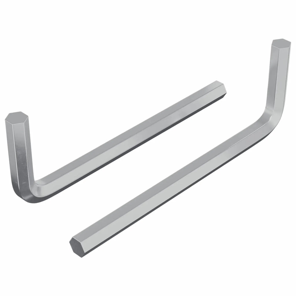 Chiave Esagonale 2 pcs Argento 32 x 86 mm Acciaio 864865