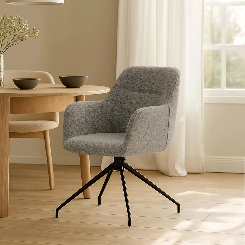 Sedia per sala da pranzo Merlinda in tessuto Teddy 3