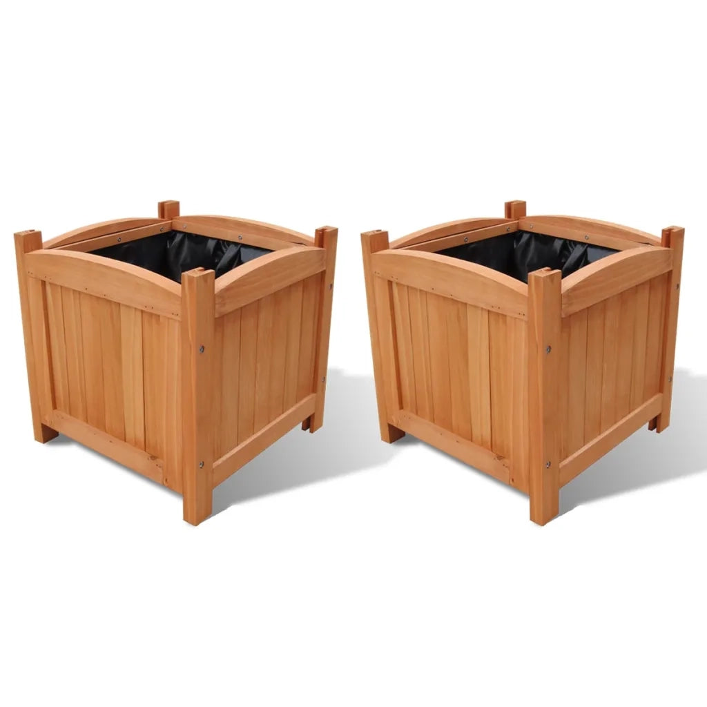 Letti Rialzati da Giardino in Legno Set 2 pz 30 x 30 x 30 cm cod mxl 52193