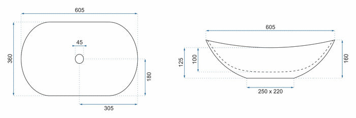 Lavabo Da Appoggio Rea Royal Shiny Aiax
