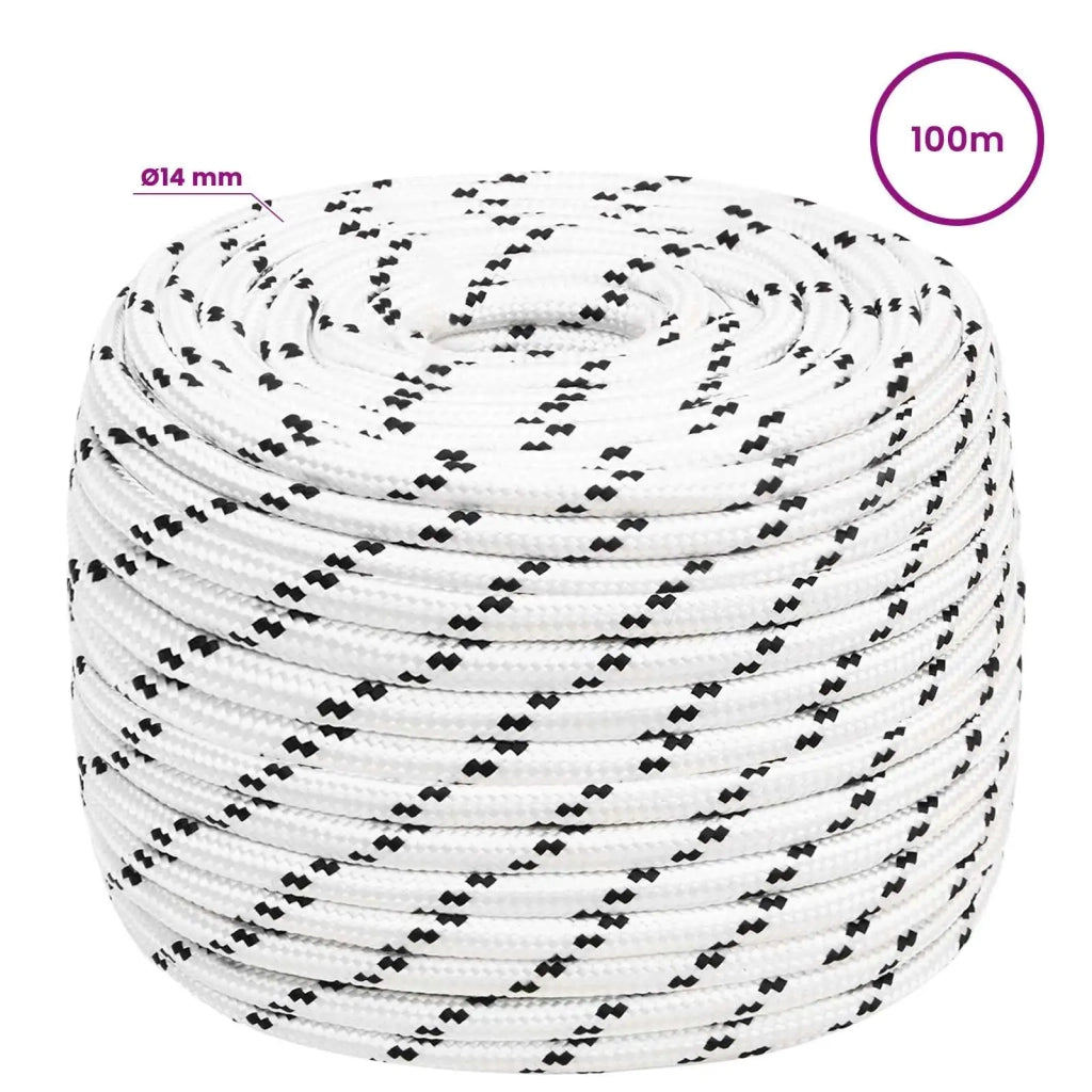 Corda multiuso 14 mm 100 m Bianco Poliestere 3473528