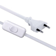 CAVO H03VVH2-F 2,5A 150CM CON INTERRUTTORE BIANCO.