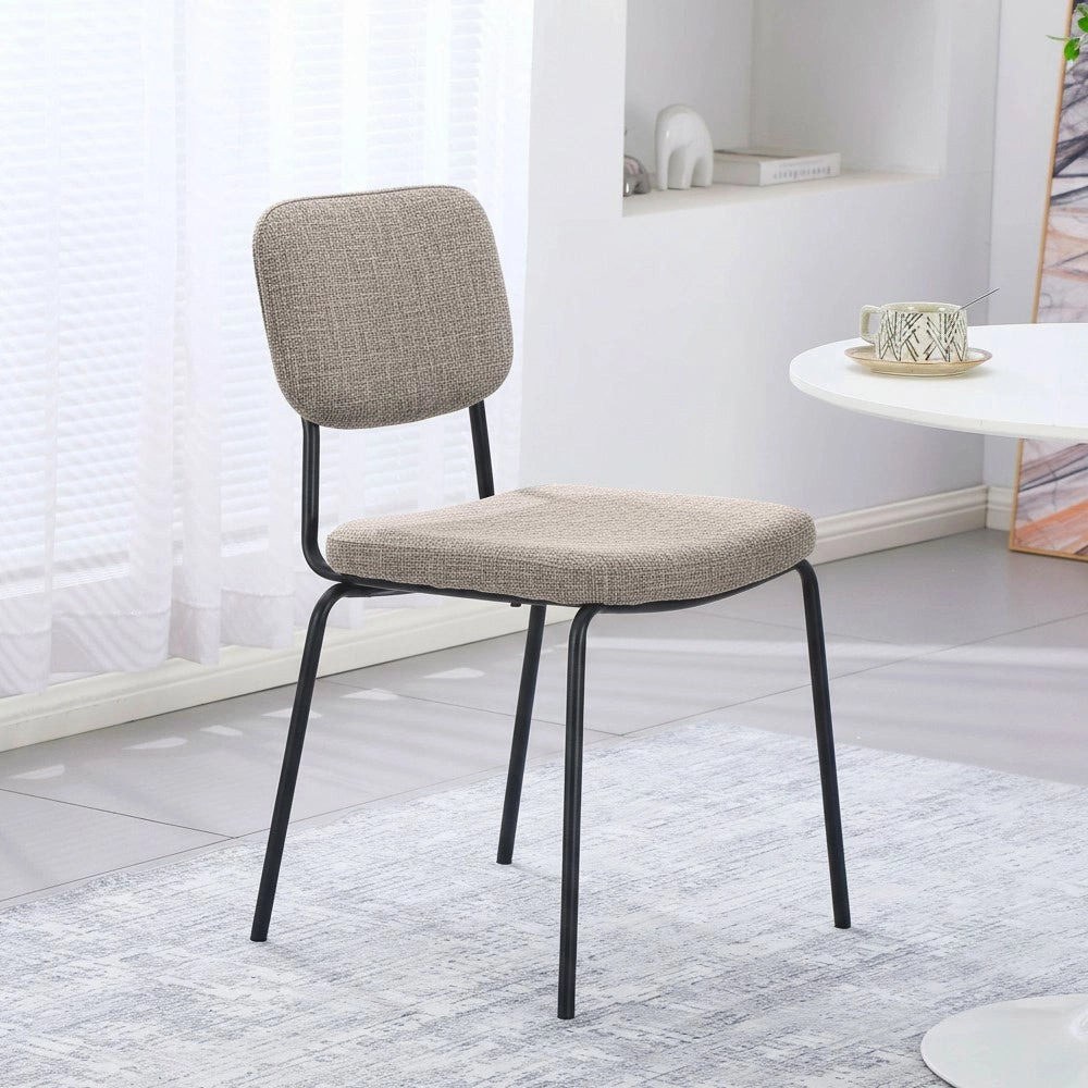 Set 4 Sedie imbottite Juno Aragon taupè 44x55x83H – Il comfort in stile industriale