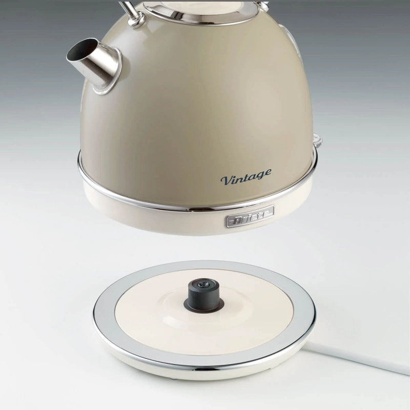 Bollitore elettrico 1,7L - Infusi, tè e tisane - Autospegnimento - 2000W - Acciaio Inox - Beige