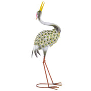 Statua Uccello Airone in Metallo per Giardino ¨C zephmum ¨C Verde 71 cm