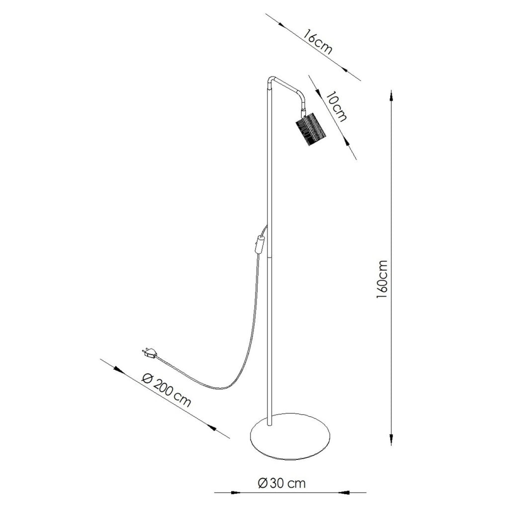Lampada da terra RAYO 1 gialla