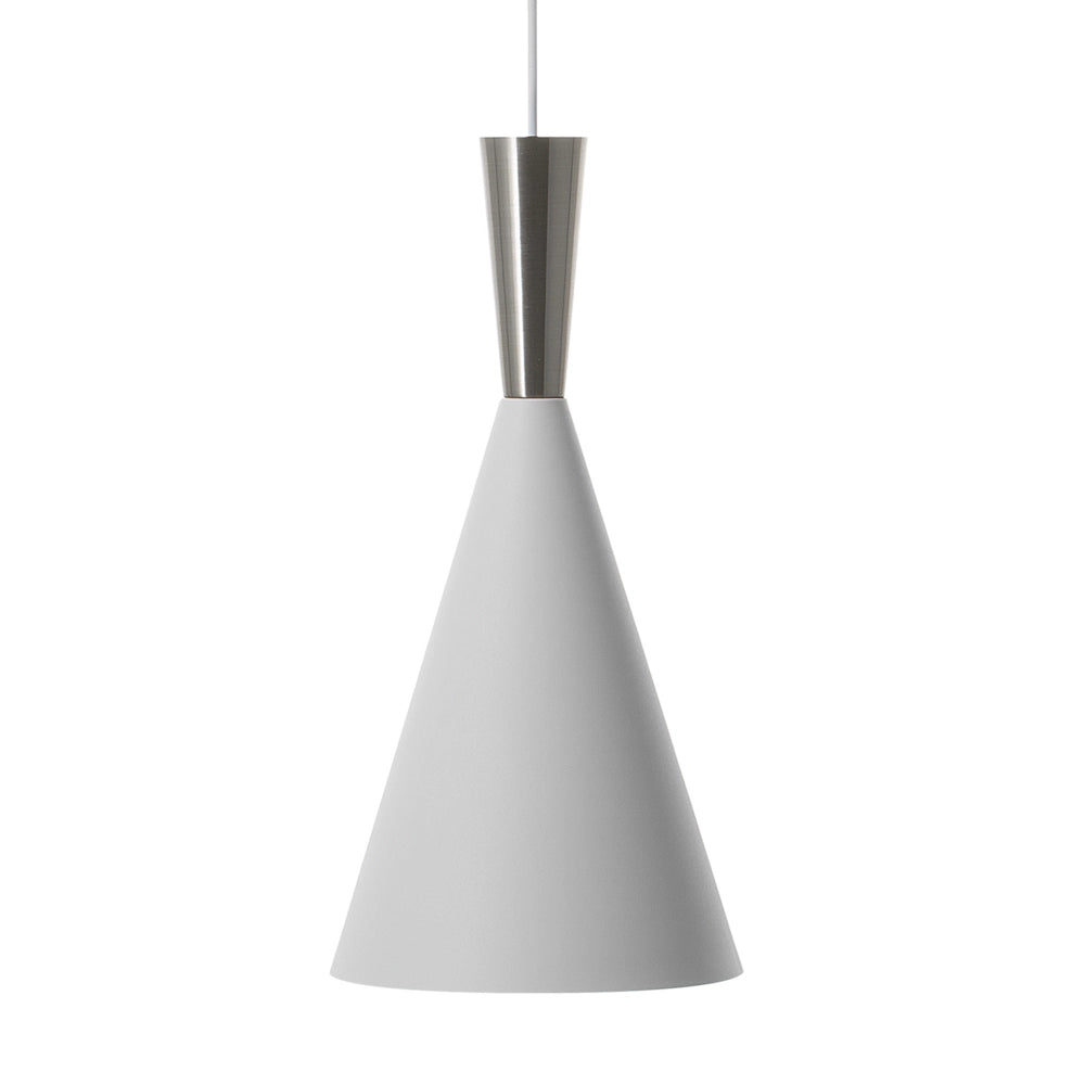 Lampada a sospensione a sospensione con paralume bianco cono geometrico dal design moderno e minimalista